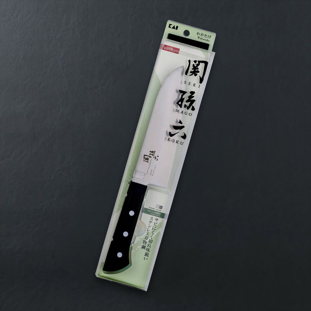 名入れ対応】 関孫六 わかたけ 三徳 165mm / ギフト包装付き(Thanks