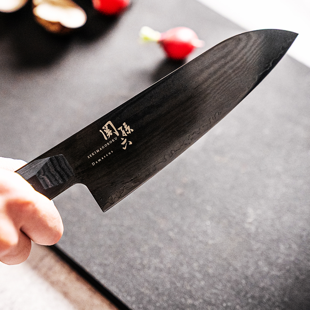 関孫六 ダマスカスブラック 三徳 165mm: キッチン用品｜貝印公式
