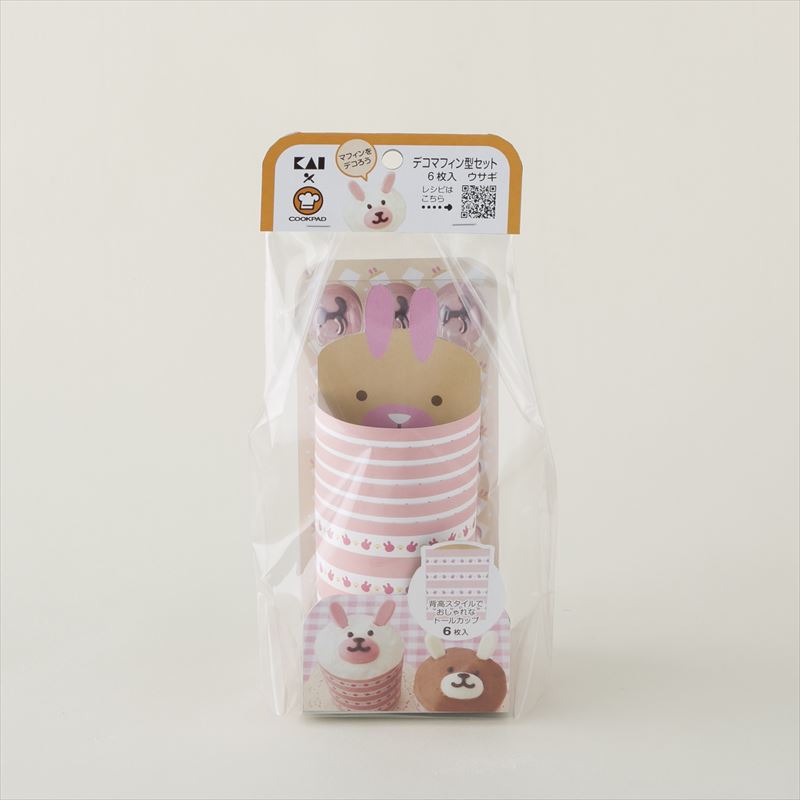 【ブラックフライデー特別価格】デコマフィン型 ウサギ ６枚入