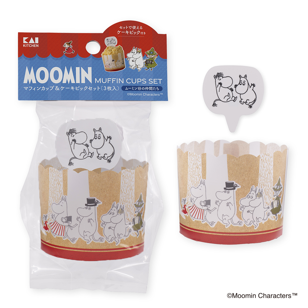 マフィンカップ＆ケーキピックセット（3枚入） ムーミン谷の仲間たち