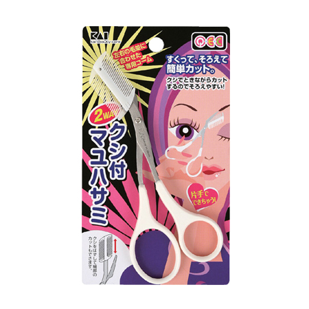 Q.E.C クシ付マユハサミ(2WAY)