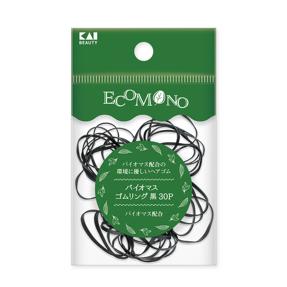 ECOMONO バイオマスゴムリング 黒 30P