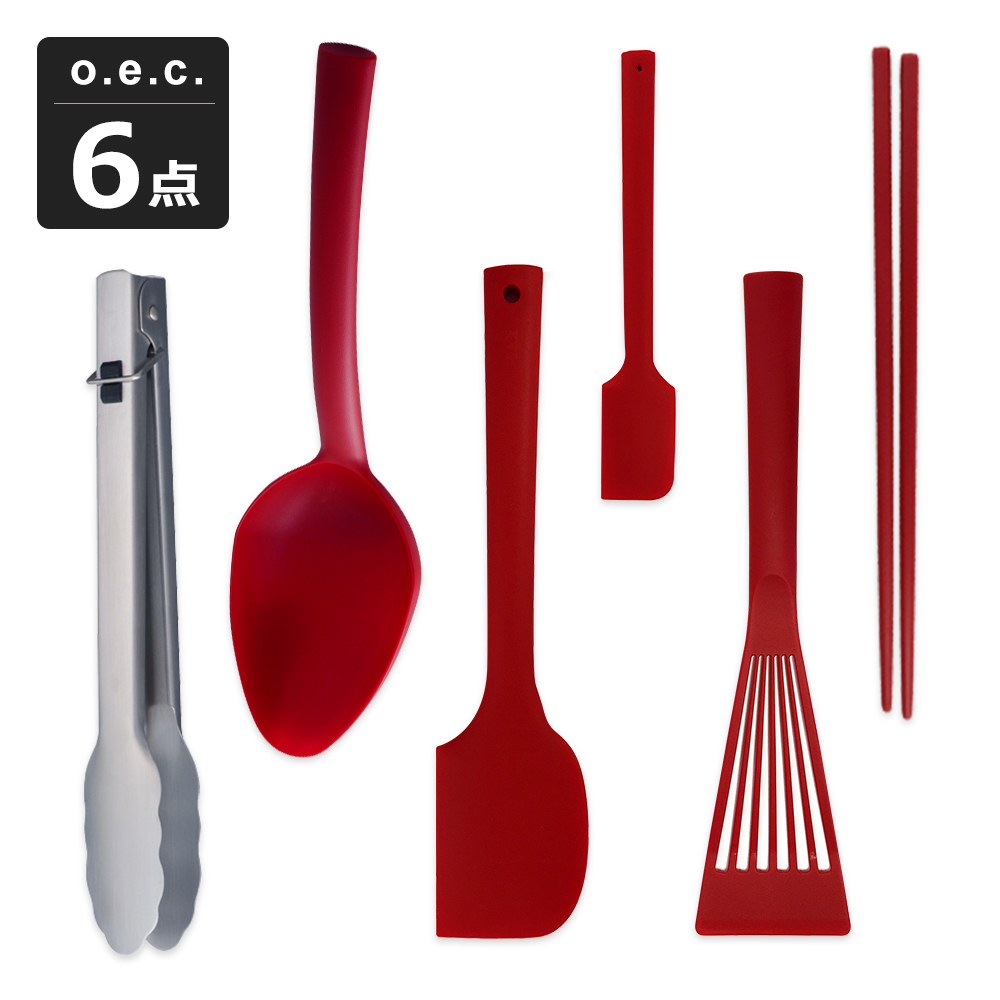 O.E.C キッチンツール 6点セット ［レッド］