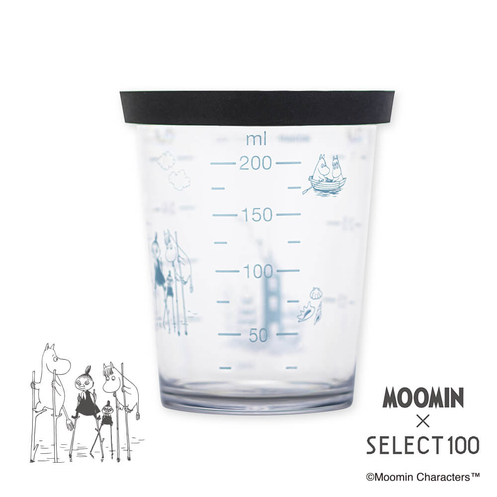 ムーミン×SELECT100 フタ付き計量カップ 200ml