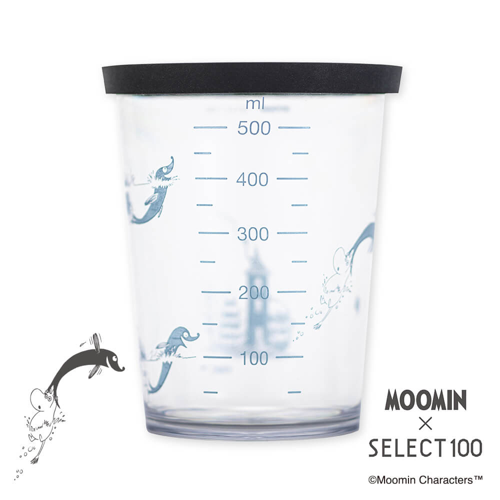 ムーミン×SELECT100 フタ付き計量カップ 500ml