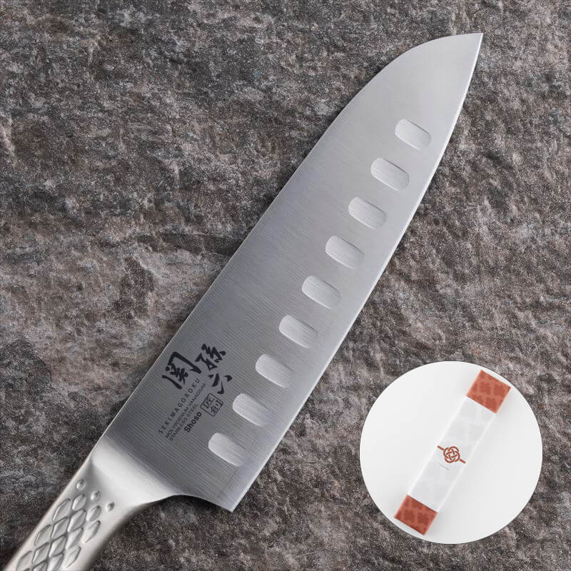 【名入れ対応】関孫六 匠創 三徳包丁 ディンプル 165mm / ギフト包装付き(Thanks Mom)
