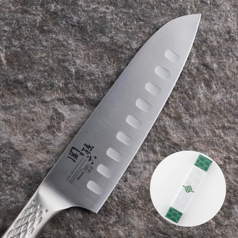 【名入れ対応】関孫六 匠創 三徳包丁 ディンプル 165mm / ギフト包装付き(Thanks Dad)
