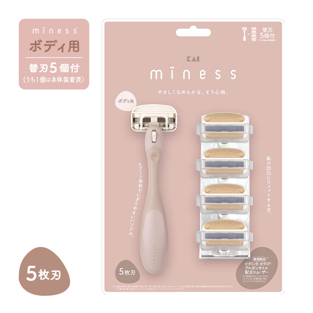 miness ボディ用カミソリ クラブパック 替刃5個付き