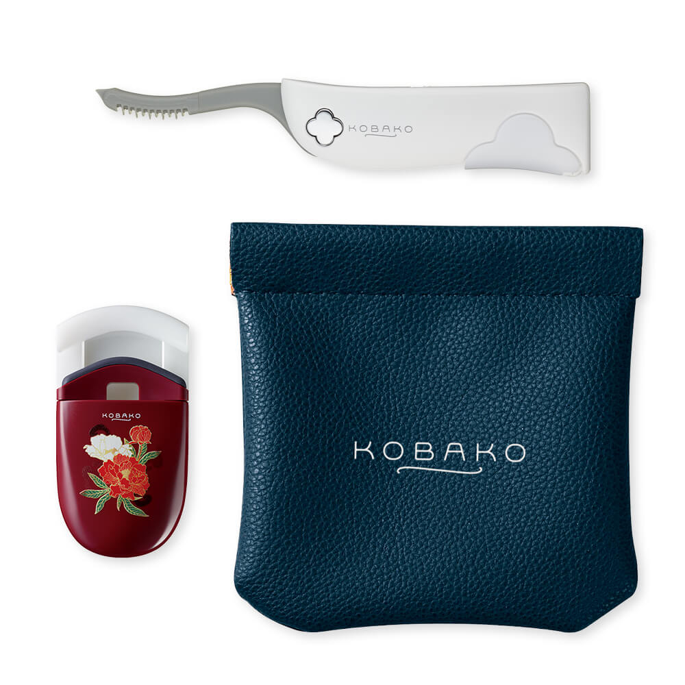 【プレゼント付き・数量限定】KOBAKO アイメイクセット（センターカール・マルーン・フラワー）