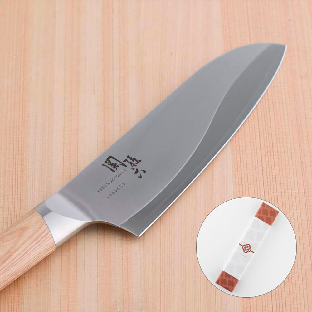 【名入れ対応】 関孫六 10000CL 三徳包丁 165mm / ギフト包装付き(Thanks Mom)