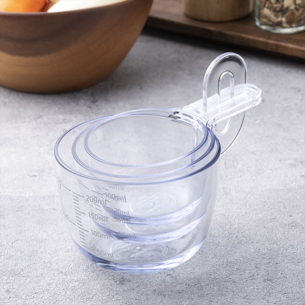 スタッキング計量カップ 3個セット（60ml・100ml・200ml）