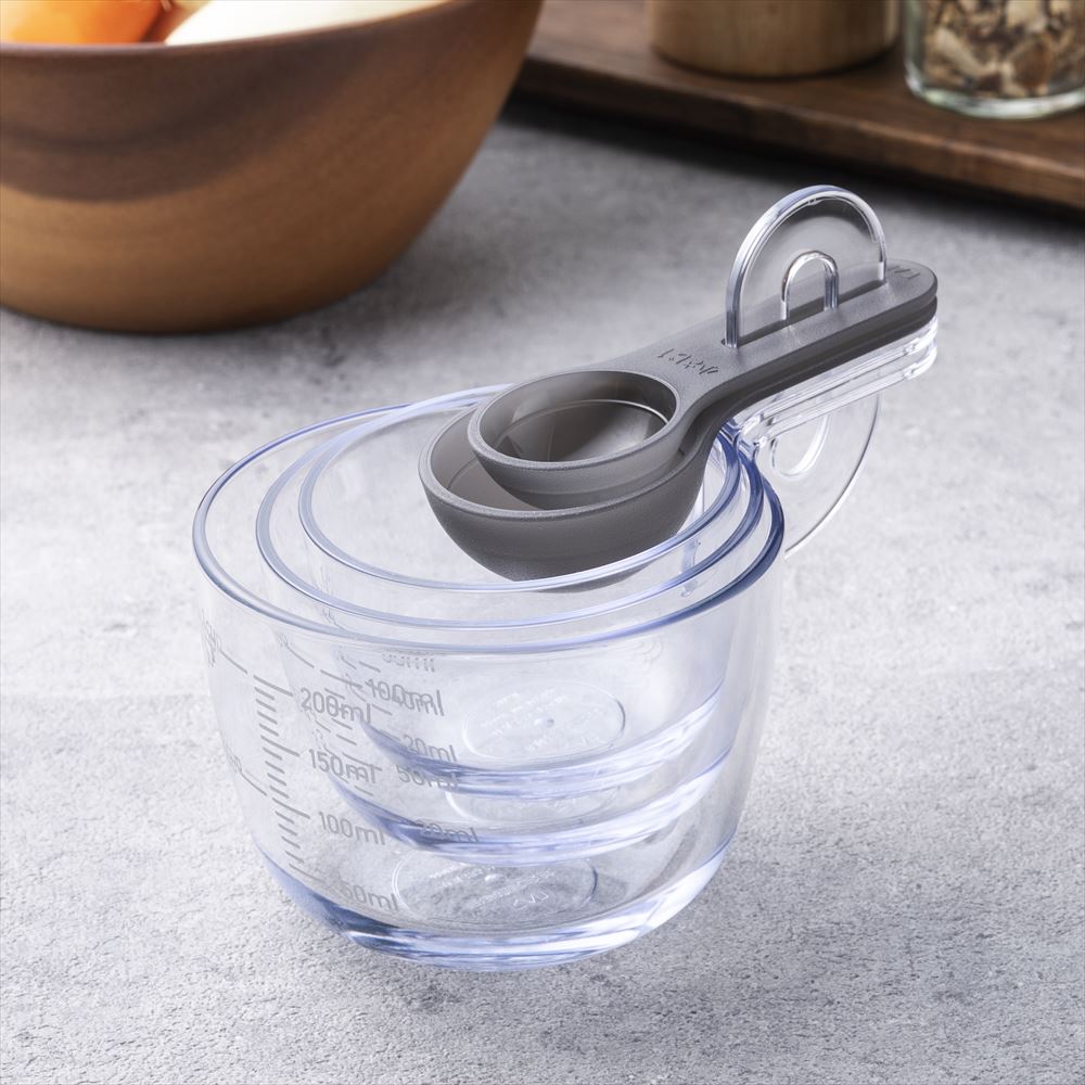 スタッキング計量 5個セット（小さじ1・大さじ1・60ml・100ml・200ml）