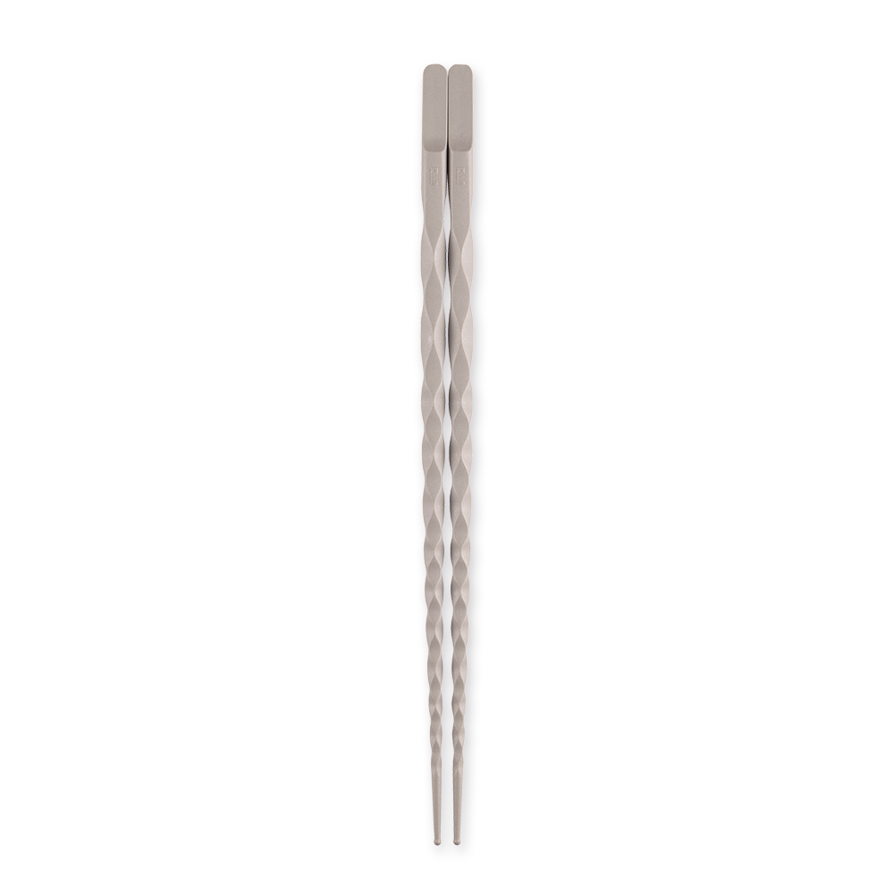 ニュアトーン 握りやすい菜箸 27cm（ヘラ付き） ベージュグレー