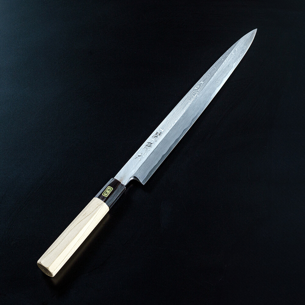 関孫六 青紙鋼ダマスカス（青紙2号） 柳刃 270ｍｍ
