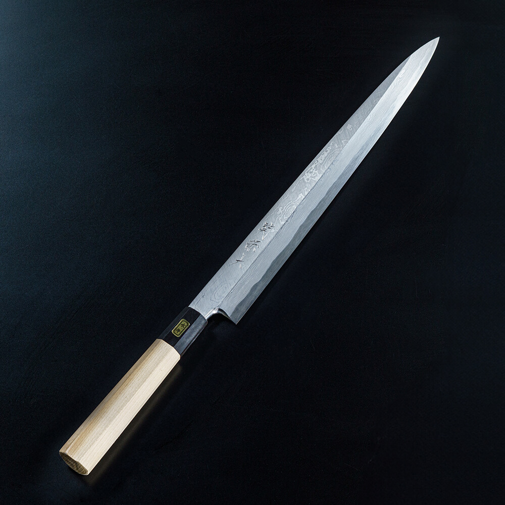 関孫六 青紙鋼ダマスカス（青紙2号） 柳刃 300ｍｍ