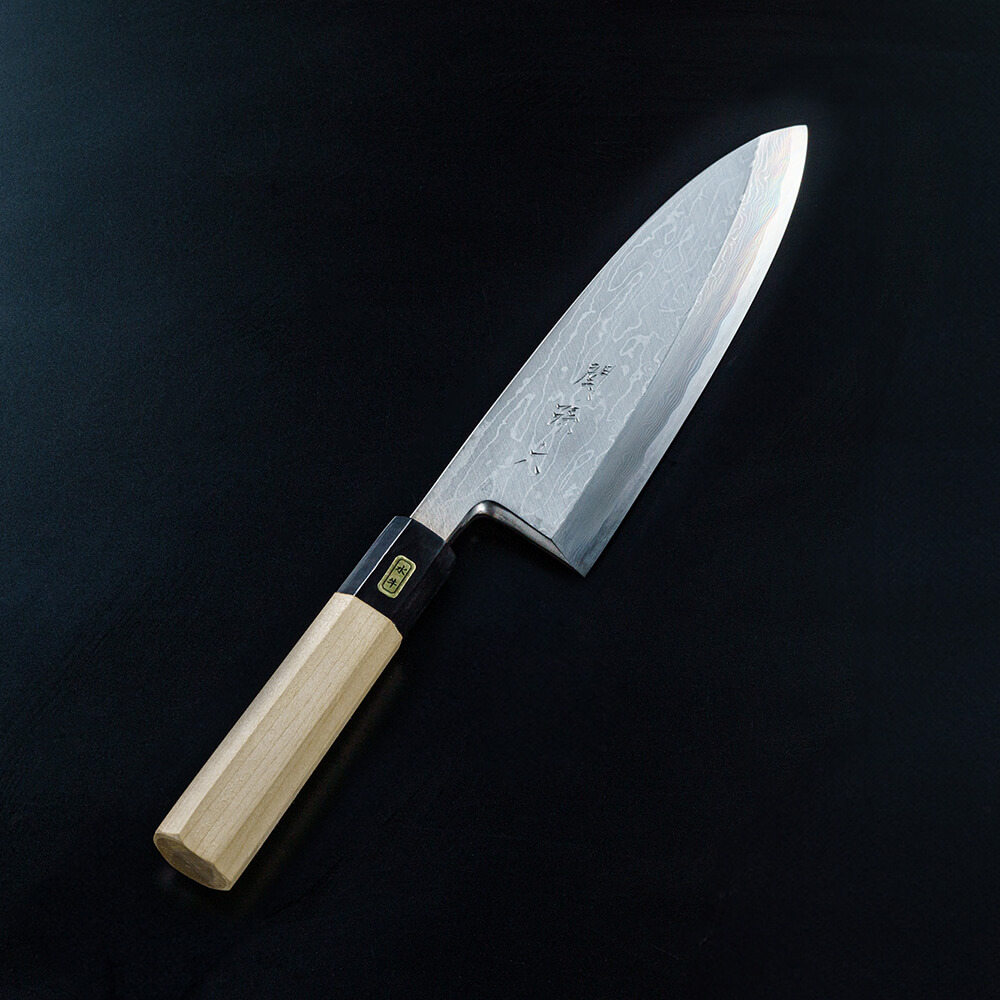 関孫六 青紙鋼ダマスカス（青紙2号） 出刃 180ｍｍ