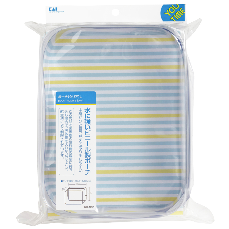 【ブラックフライデー特別価格】YOUTIME　ポーチ(クリア)L