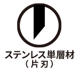 鋼材の構造 ステンレス単層材(片刃)